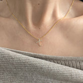 18ct Yellow Gold Natural Diamond Initial X